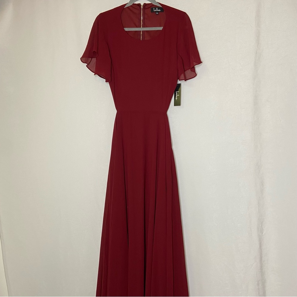 NEW Lulu’s Large Cutout Bohemian Rhapsody High Low Dress Maxi Gown - Picture 2 of 9